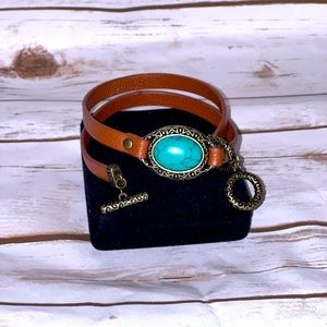Leather wrap bracelet